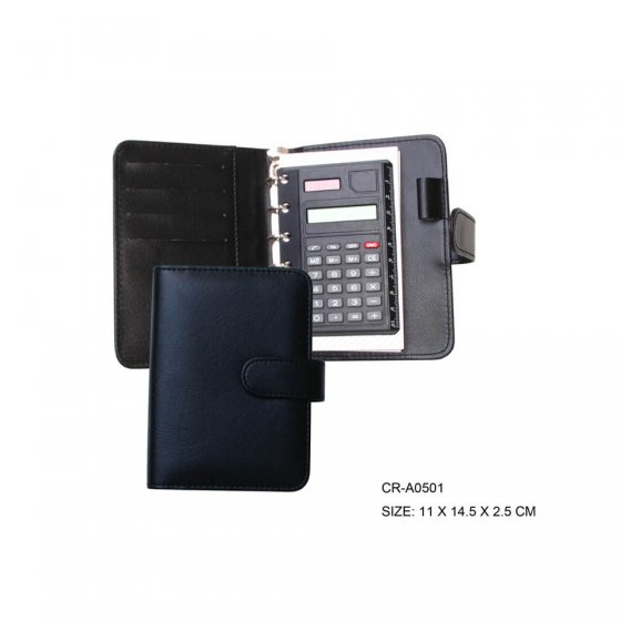 CR-A0501 A5 PU Leather Personalized Organizer Dairy with Calculator