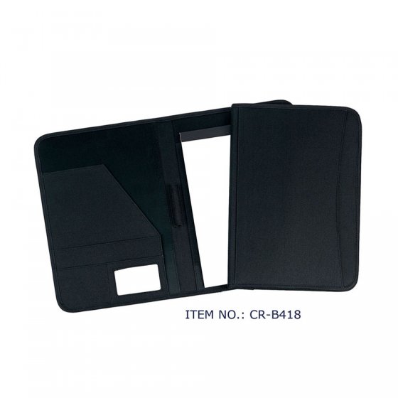 CR-B418 Nylon Office Stationery Fabric Notebook with External Pocket