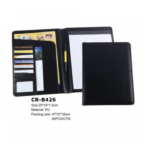 CR-B426 HOT Sale PU Leather Document Holder Customized File Folder