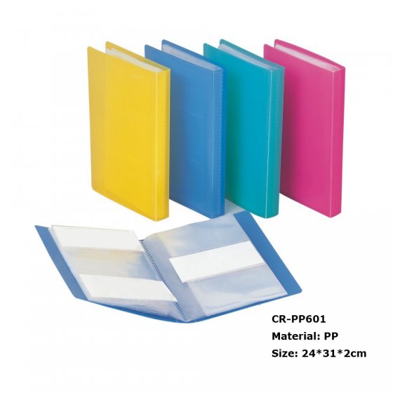 CR-PP601 A4 PP Office File Folder with 20 Pockets Clear File