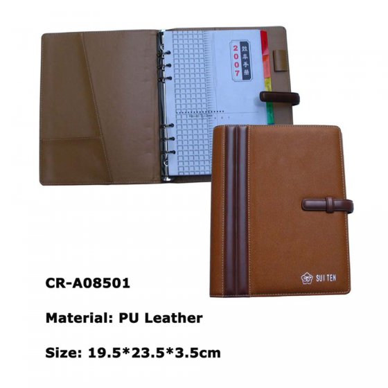 CR-A08501 Classic Stellar Item PU Leather A5 Organizer Agenda