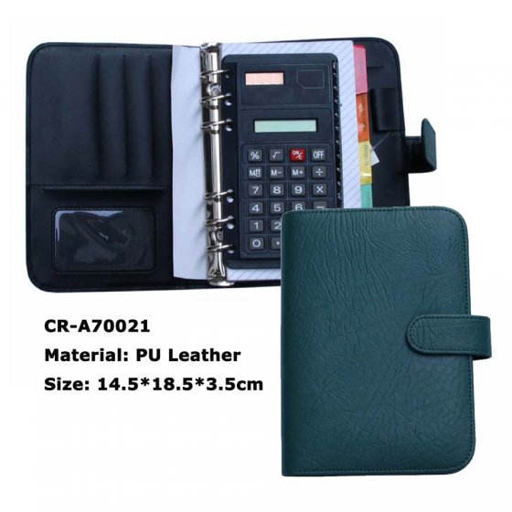 CR-A70021 Leather Notebook Journal Organizer A5 size