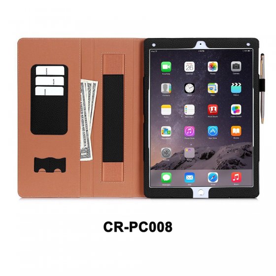 CR-PC008 Apple iPad PU Leather Case Hand Strap Full Cover