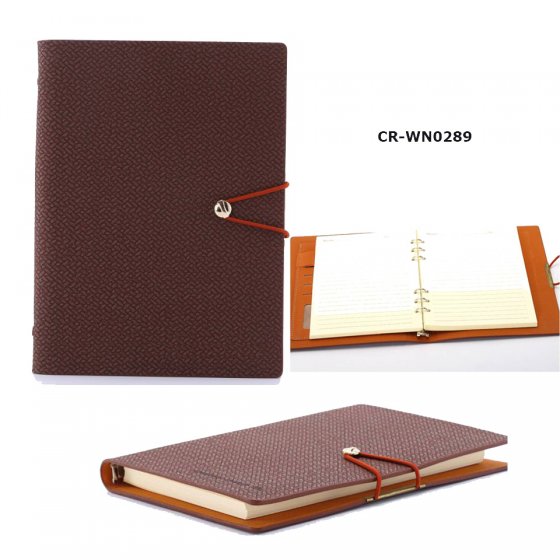 CR-WN0289 Stylish Business A4/A5/A6 Pu Leather Cover Notebook