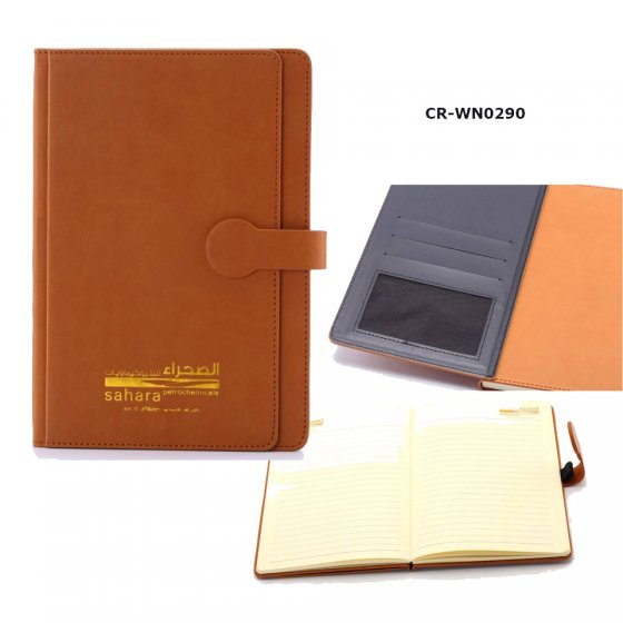 CR-WN0290 Office Business PU Leather Diary Notebook