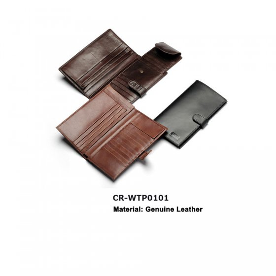 CR-WTP0102 Luxury Genuine Leather Long Wallet