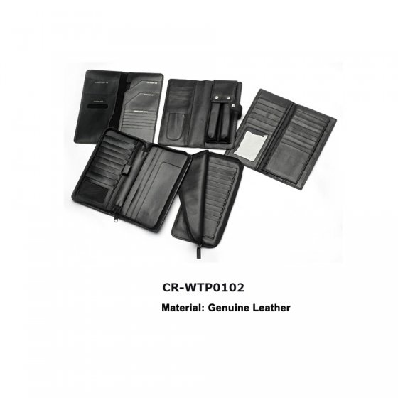 CR-WB0206 Luxury Genuine Leather Long Clutch Wallet Travel Organizer