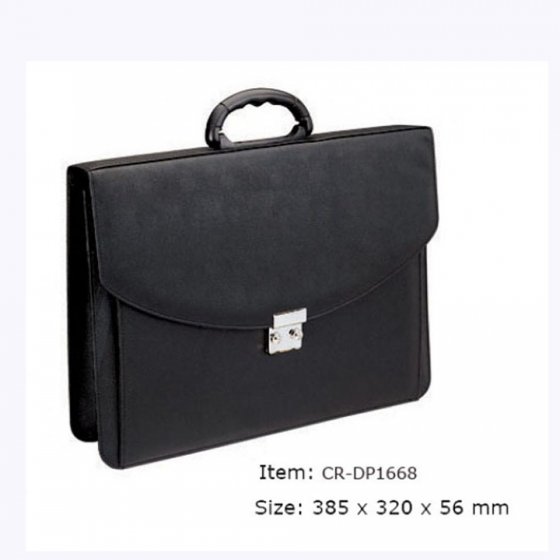 CR-DP1668 Executive Leather High Security Lock Briefcase