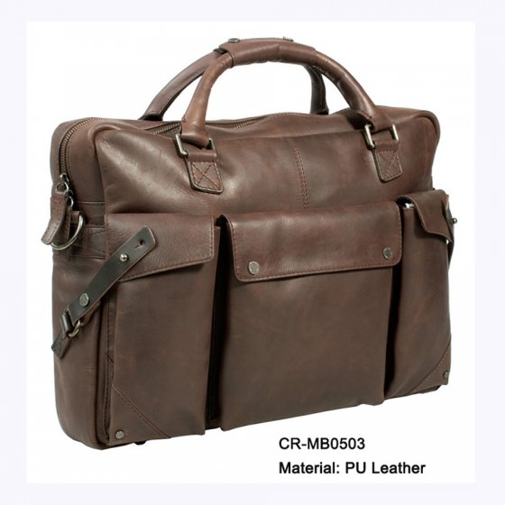 CR-MB0503 China Factory Man Bag Vintage Leather Business Travel Bag Hand Bag