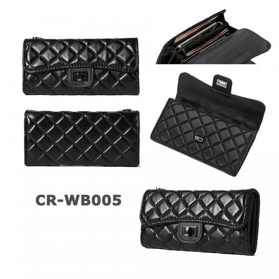 CR-WB005 New Fashion Women PU Leather Handbag Clutch Envelope Evening Bag Purse