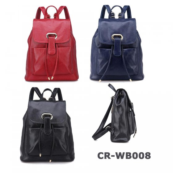 CR-WB008 Travel Leather Sport Rucksack Camping School Satchel Laptop Hiking Bag Backpack