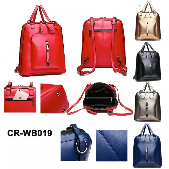 CR-WB019 2016 Trending Fashion Lady Bag Convert to a Backpack from a Shoulder Bag