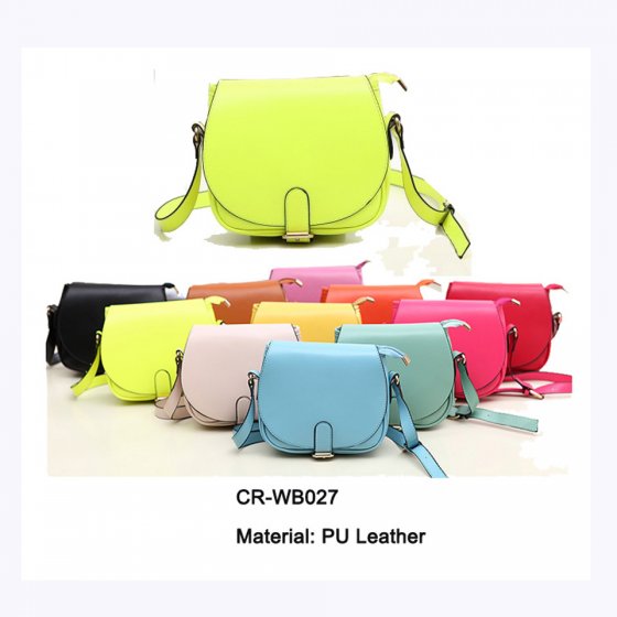 CR-WB027 Cute Girl Fancy Candy Color Crossbody Bag Women Hobo Bag