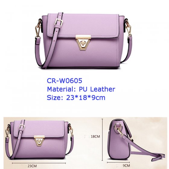 CR-W0605 PU Leather Baguette Bag Satchel Bag Purses Shoulder Bag for Ladies