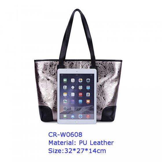 CR-W0608 Fashion and Leisure Women Leather Handbags Hot Designer Bag Shopping Bag Tote Bag