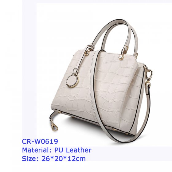 CR-W0619 China Manufacturer Leather Women Handbags Lady Bags Shoulder Bag